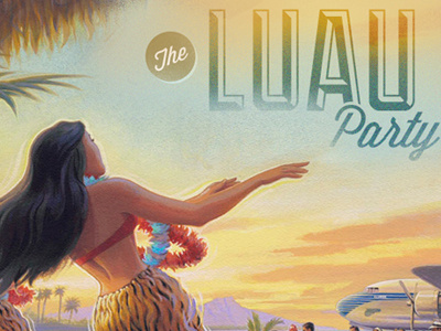 The Luau Party diamond head grass skirts hawaii hawaiian invite lei luau party