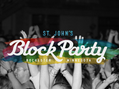 St. John's Block Party block party brushes logo minnesota paint textures
