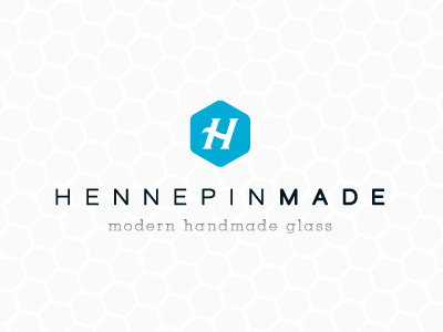 Hennepin Made glass made hennepin glass icon logo logo design