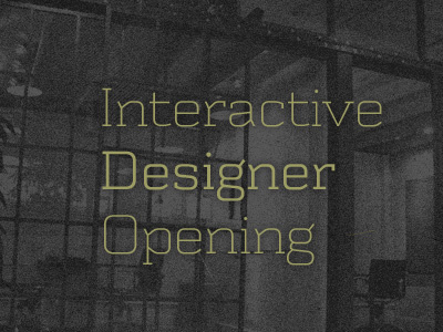 Interactive Designer Opening