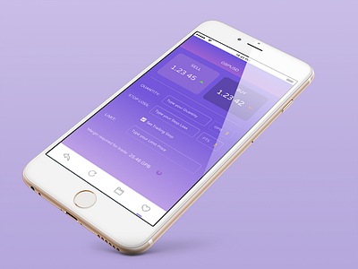 Trading Ticket App iphone app sketch trading user interface