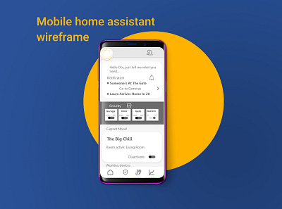 Home assistant assistant design home mockup ui ux uxui wireframe