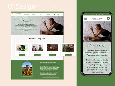 Landing page design for Slav Ayurveda branding graphic design landing page ui web web design