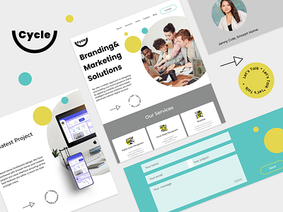 Landing Page design for Cycle Branding Agency branding branding agency design graphic design landing page ui ux web design