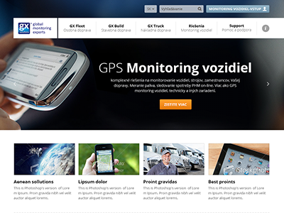 GPS Monitoring - website app design gps gui mobile monitoring psd site template web webdesign