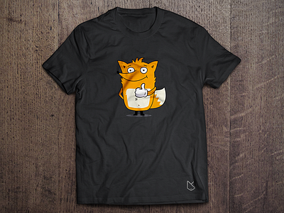 T-shirt with a new mascot (fox) brand character fox mascot t shirt vector