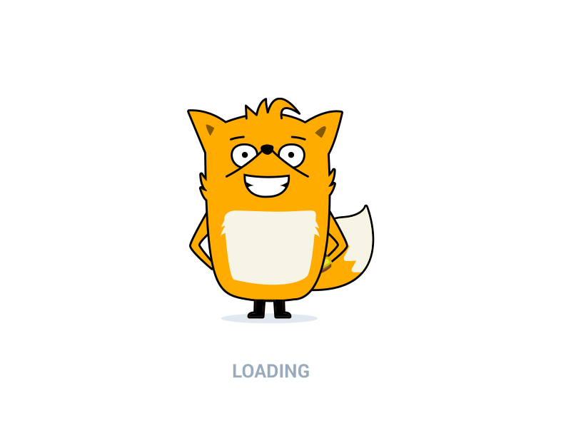 ZoomSphere - Loading Animation animation fox frame by frame gif icon illustration line loading motion waiting watch
