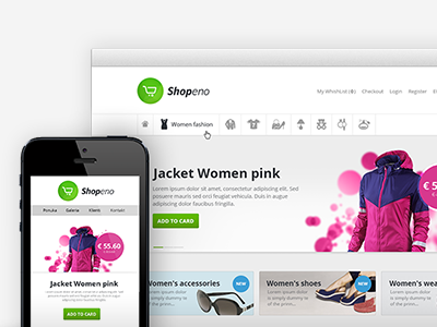 Shopeno - Modern Ecommerce PSD Template / eShop ecommerce eshop modern photoshop psd shop template web webdesign