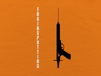 Trainspotting graphic design illustration movie negatif space orange trainspotting vector