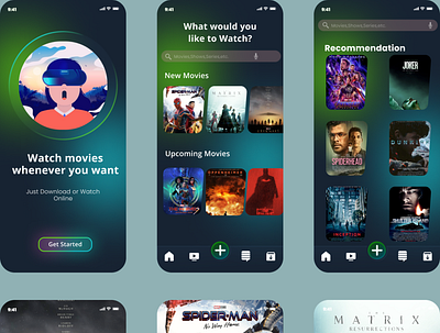 Movie App Ui 3d animation appdesign behance cinema creative dailyui dribble graphic design interface logo motion graphics movies pictures ui uidesign uitrens ux