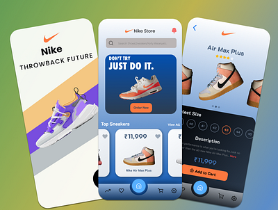 Nike Shoes App Ui Design 3d animation behance design designer dribbble graphic design illustration logo motion graphics nike party shoes sports ui uidaily uitrends ux uxdaily uxtrends