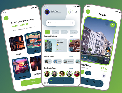 Real Estate App Ui/Ux Design 3d animation behance branding buliding design designer dribbble graphic design illustration logo motion graphics real estate ui ui designer uiux