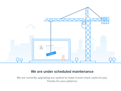 Scheduled Maintenance illustration maintenance ui under construction vector