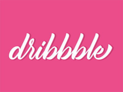 "dribbble" brush lettering