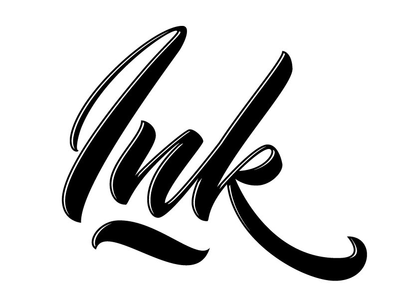 "Ink" Lettering Animation animation brush lettering brush script calligraphy gif hand lettering lettering type typography