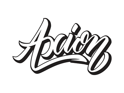 "Axion" Custom Brush Lettering Logotype brush calligraphy brush lettering brush type calligraphy custom design graphic design lettering logo logotype type typography