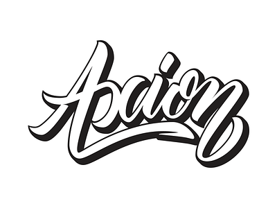 "Axion" Custom Brush Lettering Logotype