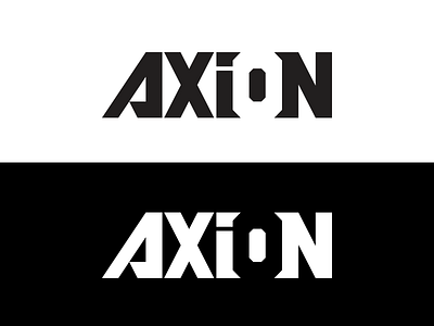 "Axion" v2 Custom Logotype adobe custom design geometric graphic design lettering logo logotype negative space typo typography vector