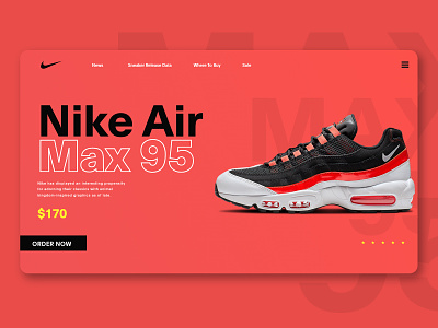 Nike Air Max 95 design mobile nike nike air nike air max ui website website banner