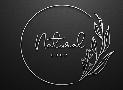 Natural Shop Logo Design branding design graphic design illustration typography vector