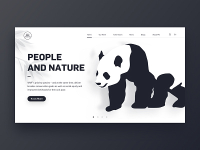 People And Nature animal black design interface ui web withe