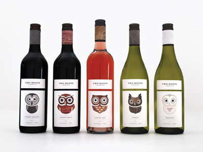 Two Hoots Wine branding packaging two hoots wine