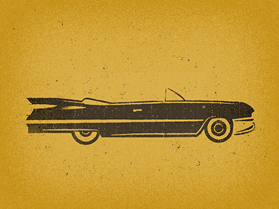 Classic Caddy cadillac car illustration vintage