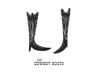 Lil' Cowboy Boots boots illustration shoes small