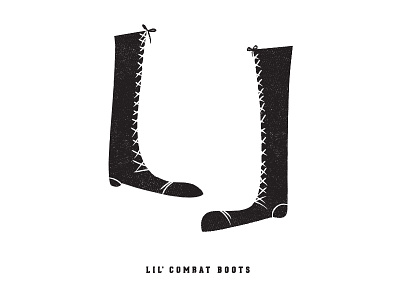 lil' combat boots boots illustration shoes small