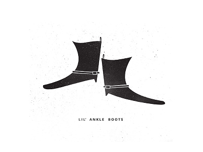 lil' ankleboots ankle black boots illustration shoes small
