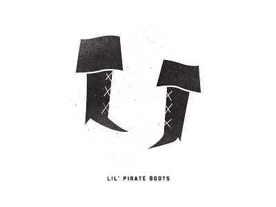 Lil' Pirate Boots black boots illustration pirate retro shoes simple small vintage