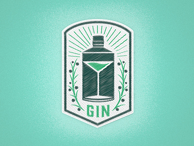 Gin cocktail drink gin liqueur patch shaker