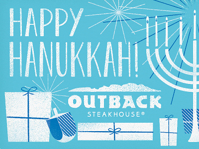 Happy Hanukkah! blue candle dreidel gift hanukkah holiday menorah stars