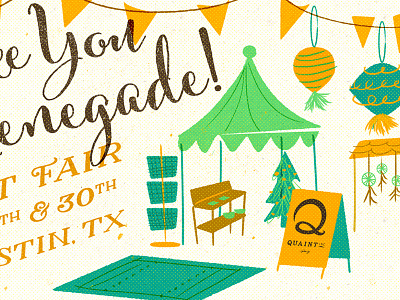 Renegade Craft Fair austin banners booth craft fair holiday party quaintinc renegade show sign tent