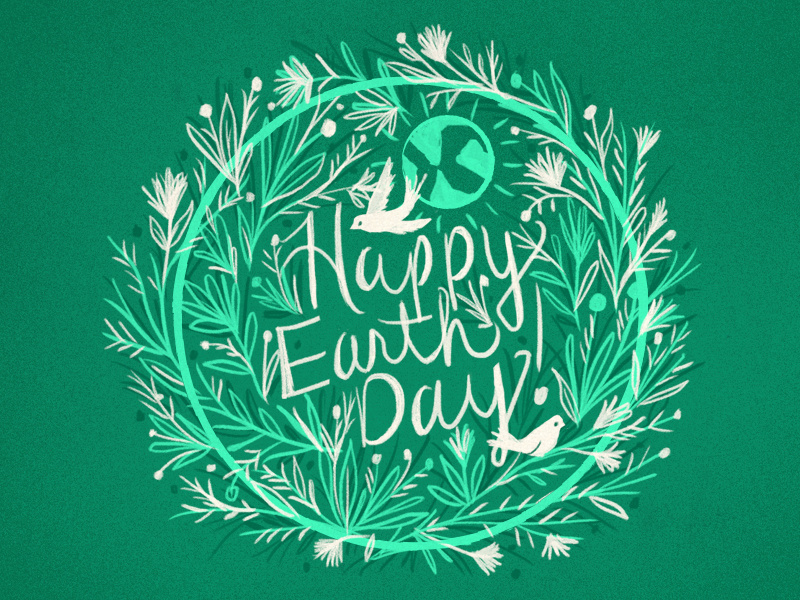 Happy Earth Day! earth day happy earthday green world flowers nature branches birds