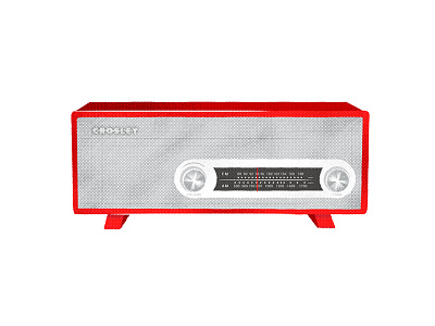 Red Retro Radio crosley radio red retro speaker tuner vintage