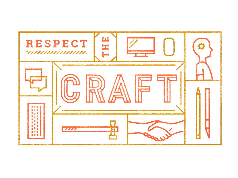 Respect The Craft branding craft grid icons logo process tools