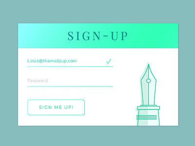 sign up dailyui fountain pen pen sign up signup ui