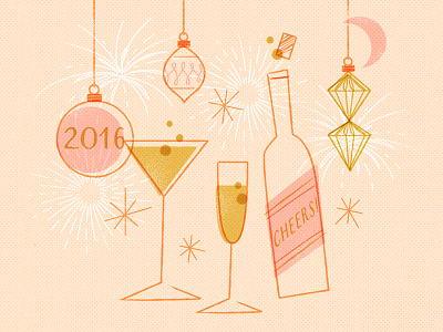 Happy New Year! 2016 celebrate champagne cheers fireworks glasses happy new year new years newyear