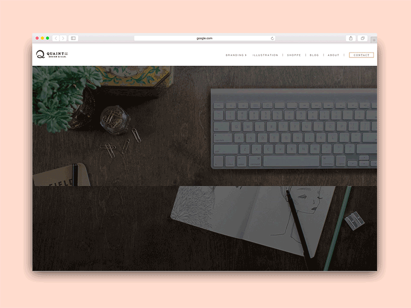 New Quaintinc Website blog branding homepage illustration parallax scroll webflow website
