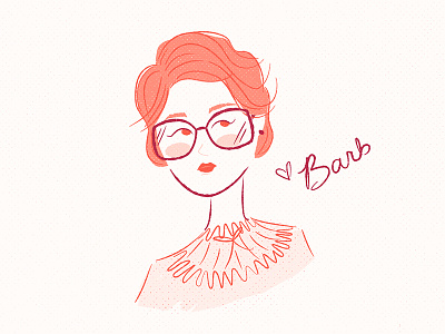 Love, Barb barb female feminine glasses illustration person short hair stranger things