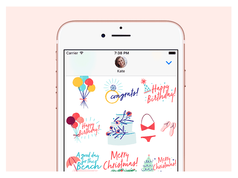She Life Stickers girly quirky cute app hand drawn illustrations iphone apple stickers icons imessage