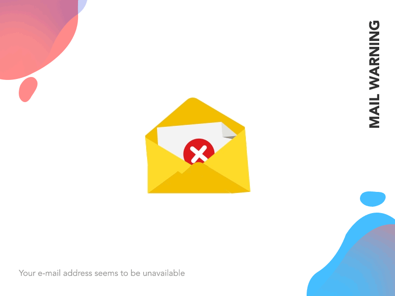 Mail Warning Icon Animation after effect animated animation flat gif icon illustration mail motion post warning