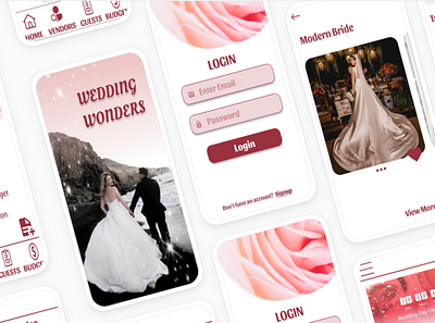 Wedding Wonders ui ux