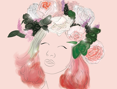Flower Head art design graphic design illustration vecto