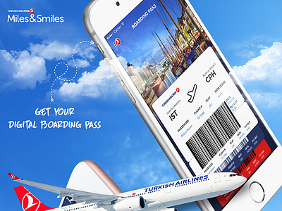 Turkish Airlines - Flight Boarding Pass