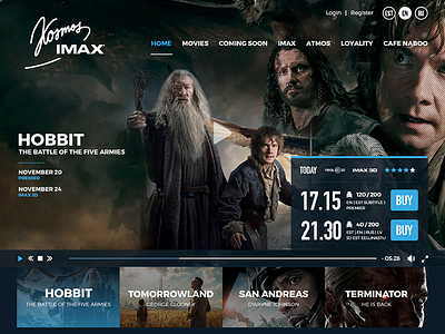Kosmos IMAX - Cinema Web UI banner cinema design interaction responsive slide ui user web