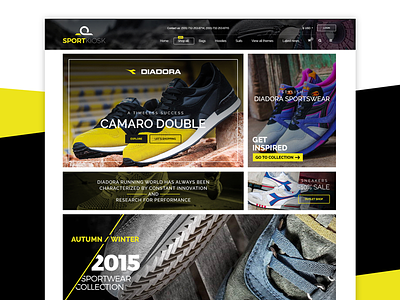 SportKiosk / Diadora - Online Shopping Website clothe design e commerce ecommerce fashion online shopping sport ui user interface ux web