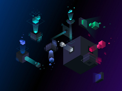 Isometric cube connections