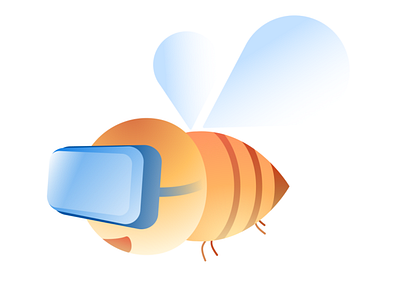 VR bee bee design illustraion illustration illustrator vector vr web